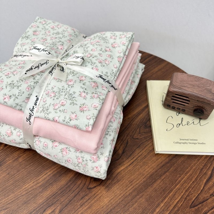 91家纺网 家纺一手货源 找家纺 爱思佳 2024新款A类母婴全棉双层纱印花四件套直播热卖系列-系列二 早春来信