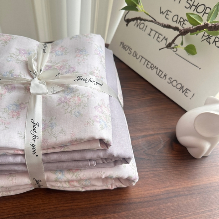 91家纺网 家纺一手货源 找家纺 爱思佳 2024新款A类母婴全棉双层纱印花四件套直播热卖系列-系列二 朱丽叶