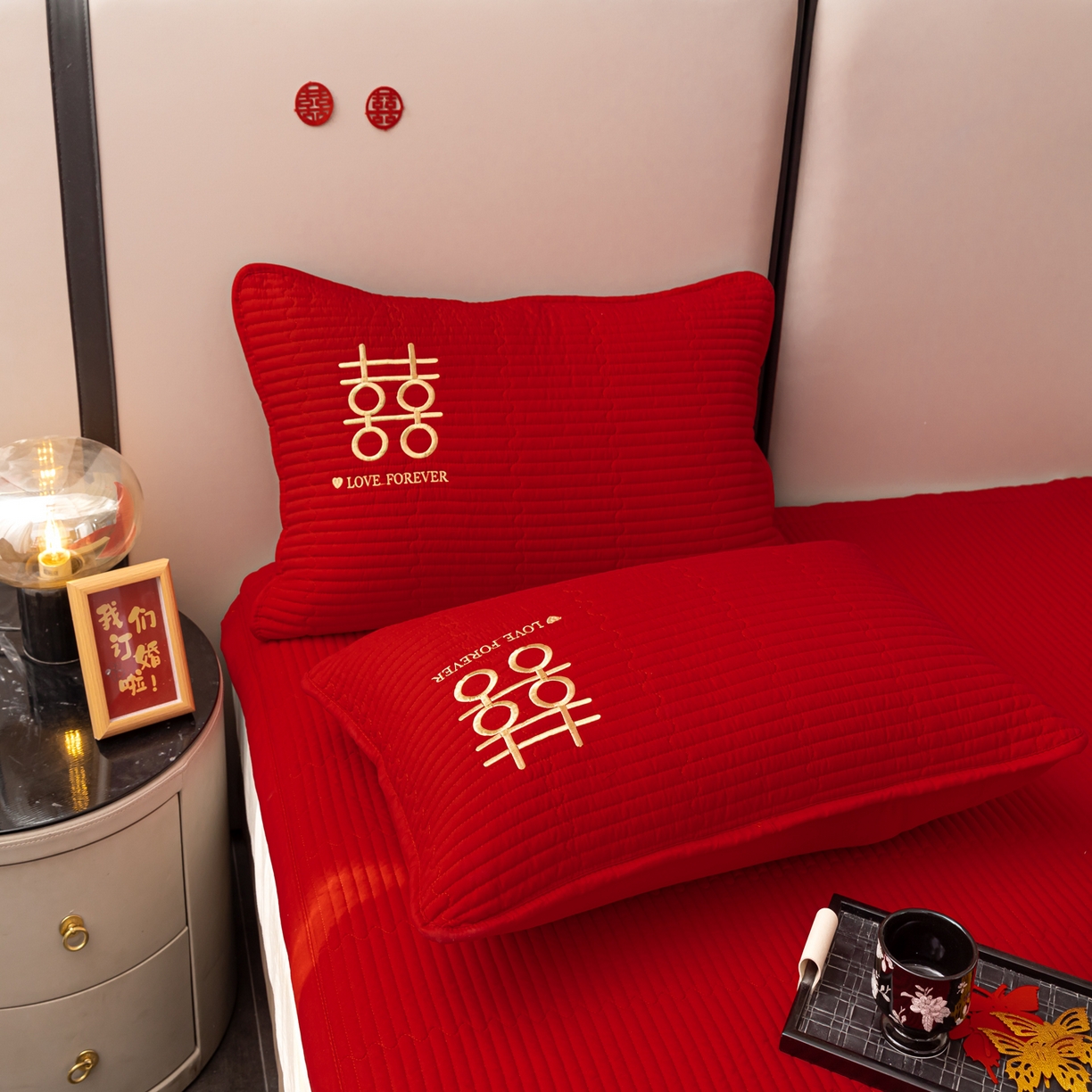 91家纺网 家纺一手货源 找家纺 （总）卓缦家纺 2025新款婚庆枕套