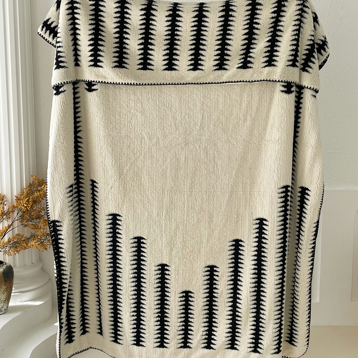 91家纺网 家纺一手货源 找家纺 十里居 2025新款双面印花舒棉绒毛毯多功能盖毯沙发毯跨境毛毯 节节高