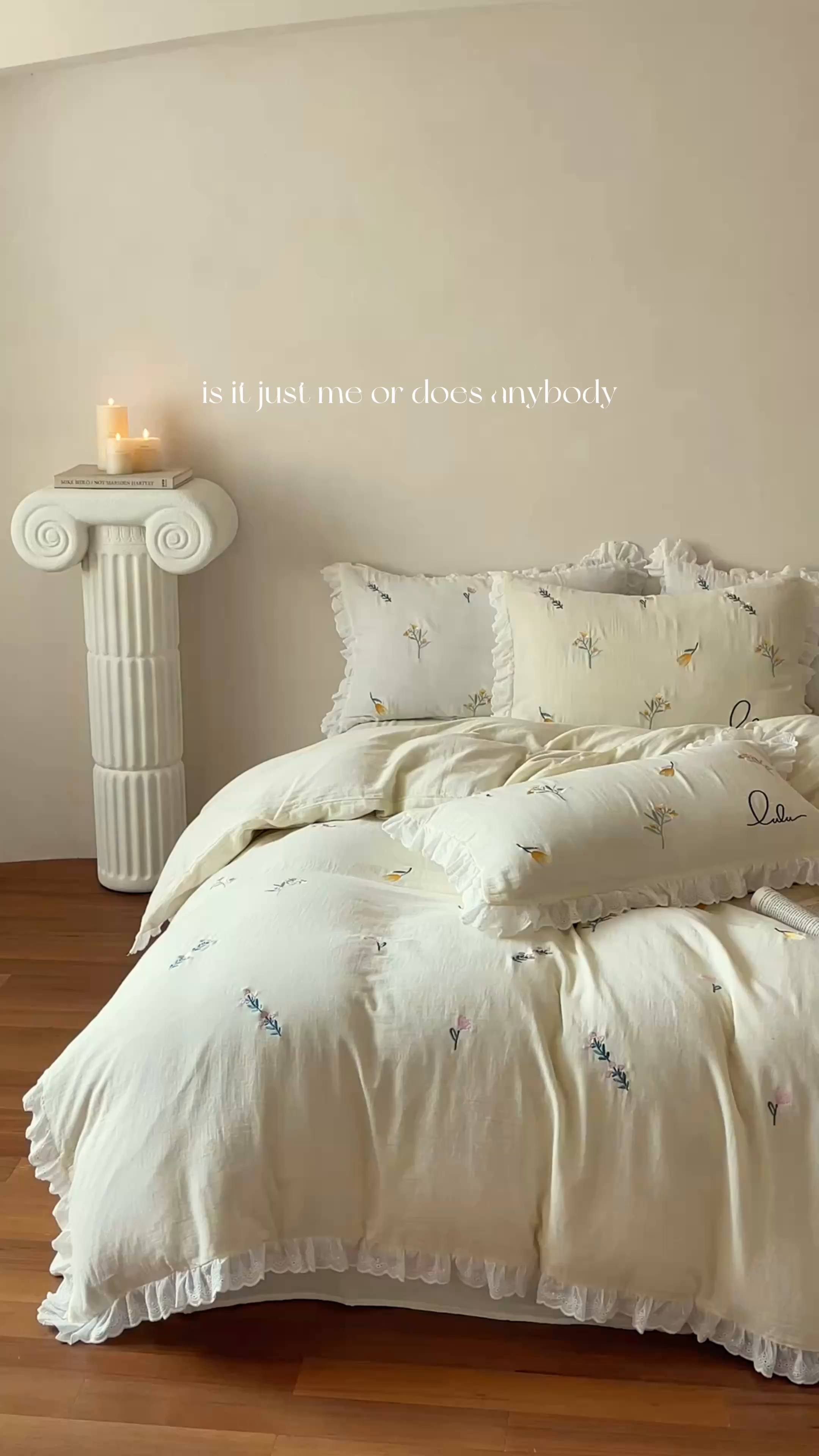 91家纺网 家纺一手货源 找家纺 FORTWO家纺原创设计（FOR TWO家纺） 2025新款40支全棉纯棉双层纱刺绣花边款四件套-小花园 小花园-黄