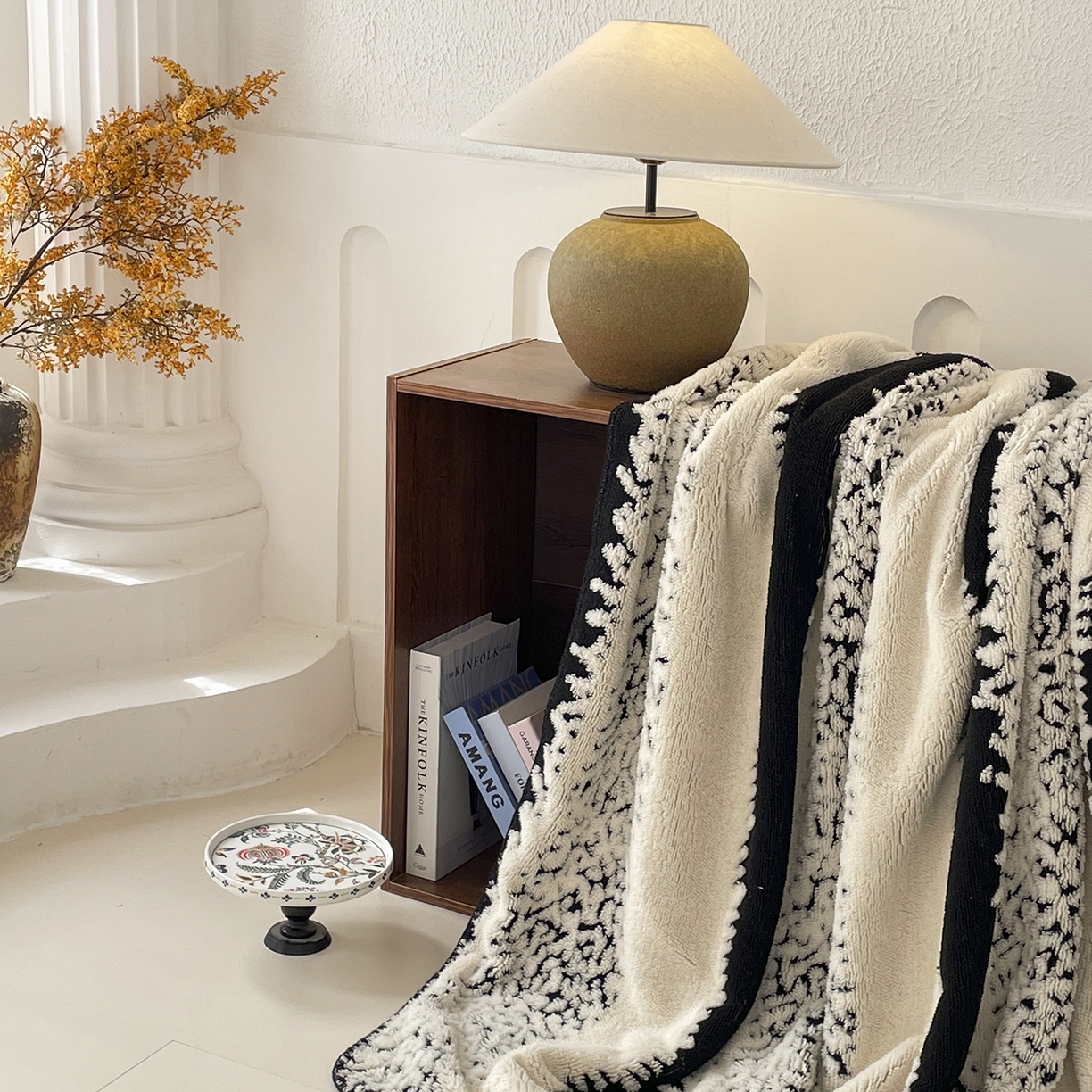 91家纺网 家纺一手货源 找家纺 十里居 2025新款双面印花舒棉绒毛毯多功能盖毯沙发毯跨境毛毯 时光条