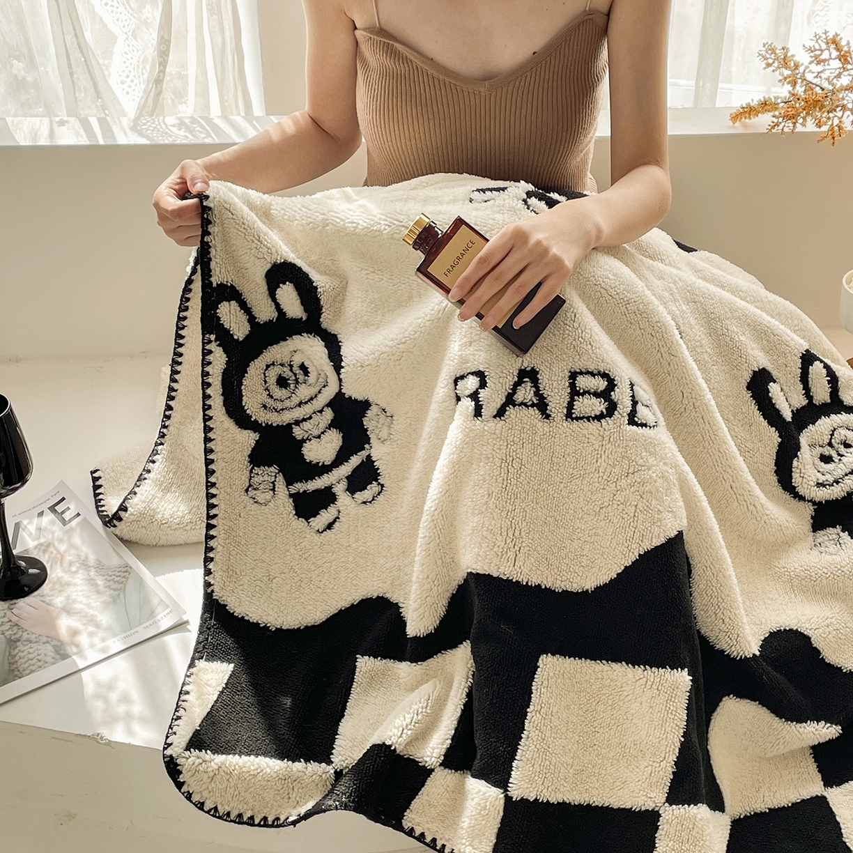 91家纺网 家纺一手货源 找家纺 十里居 2025新款双面印花舒棉绒毛毯多功能盖毯沙发毯跨境毛毯 小布布