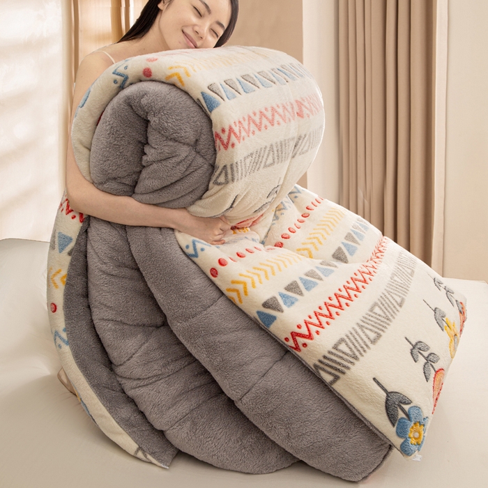 91家纺网 家纺一手货源 找家纺 （总）米乐被业 2025新款雪花绒冬被法莱绒被子被芯