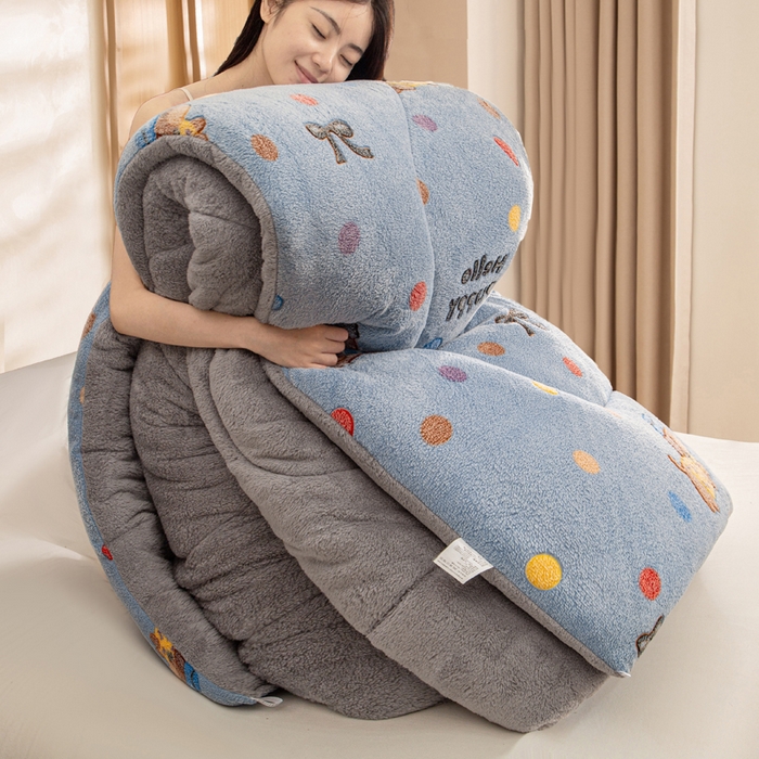 91家纺网 家纺一手货源 找家纺 （总）米乐被业 2025新款雪花绒冬被法莱绒被子被芯