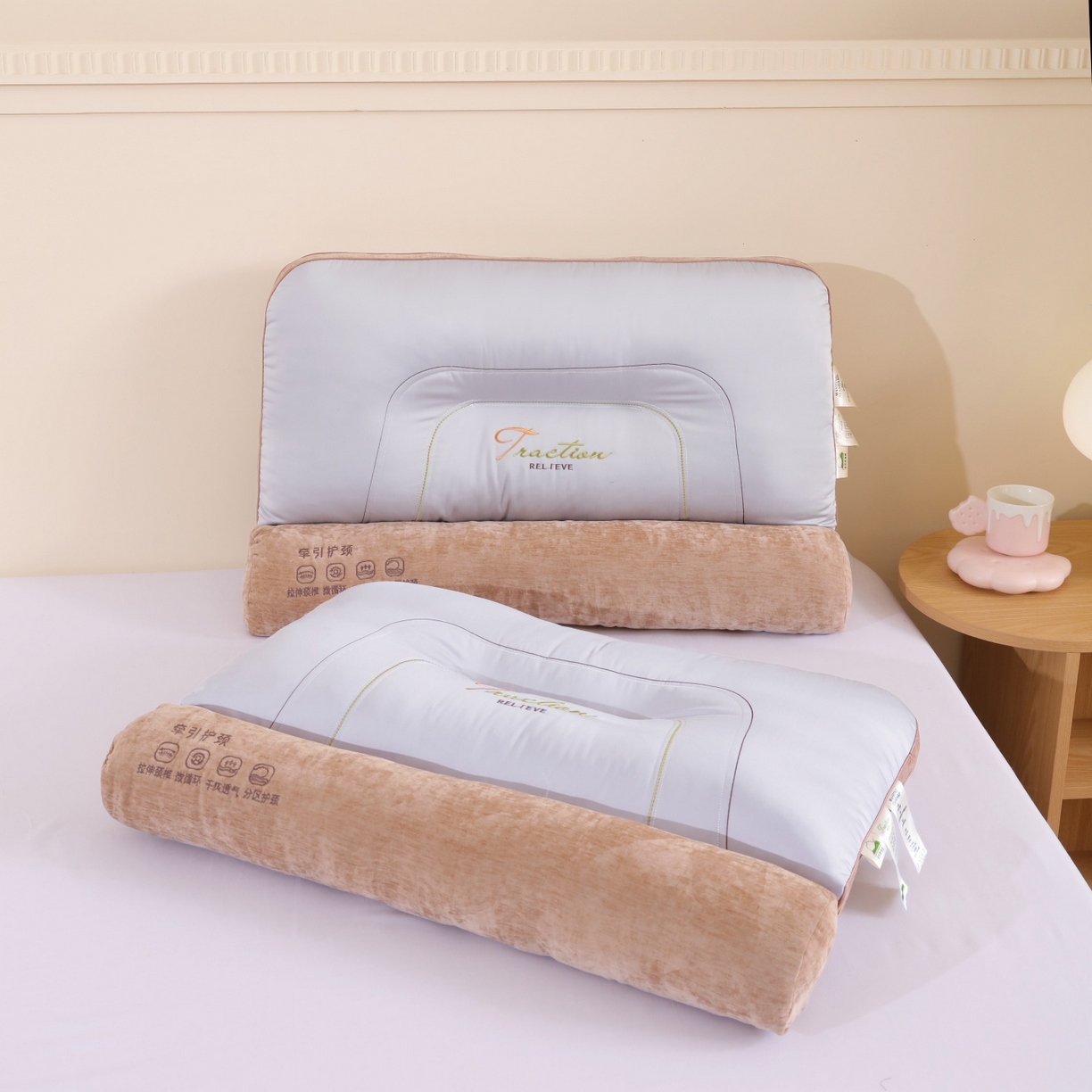 91家纺网 家纺一手货源 找家纺 （总）麦肯锡 2025新款牵引护颈枕枕头枕芯