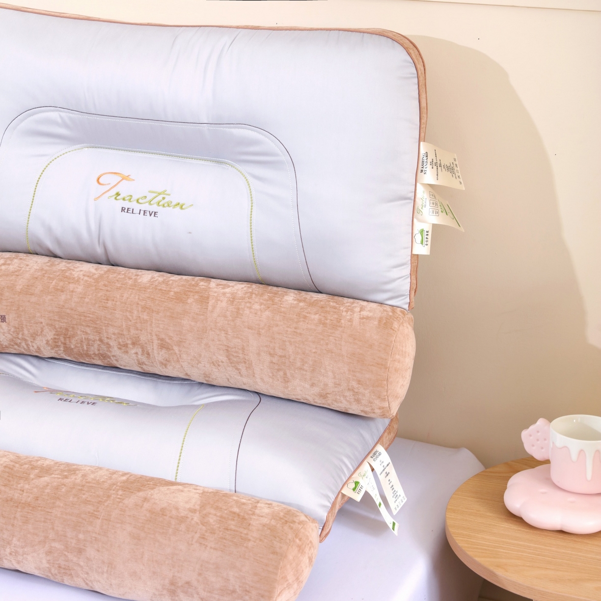 91家纺网 家纺一手货源 找家纺 （总）麦肯锡 2025新款牵引护颈枕枕头枕芯