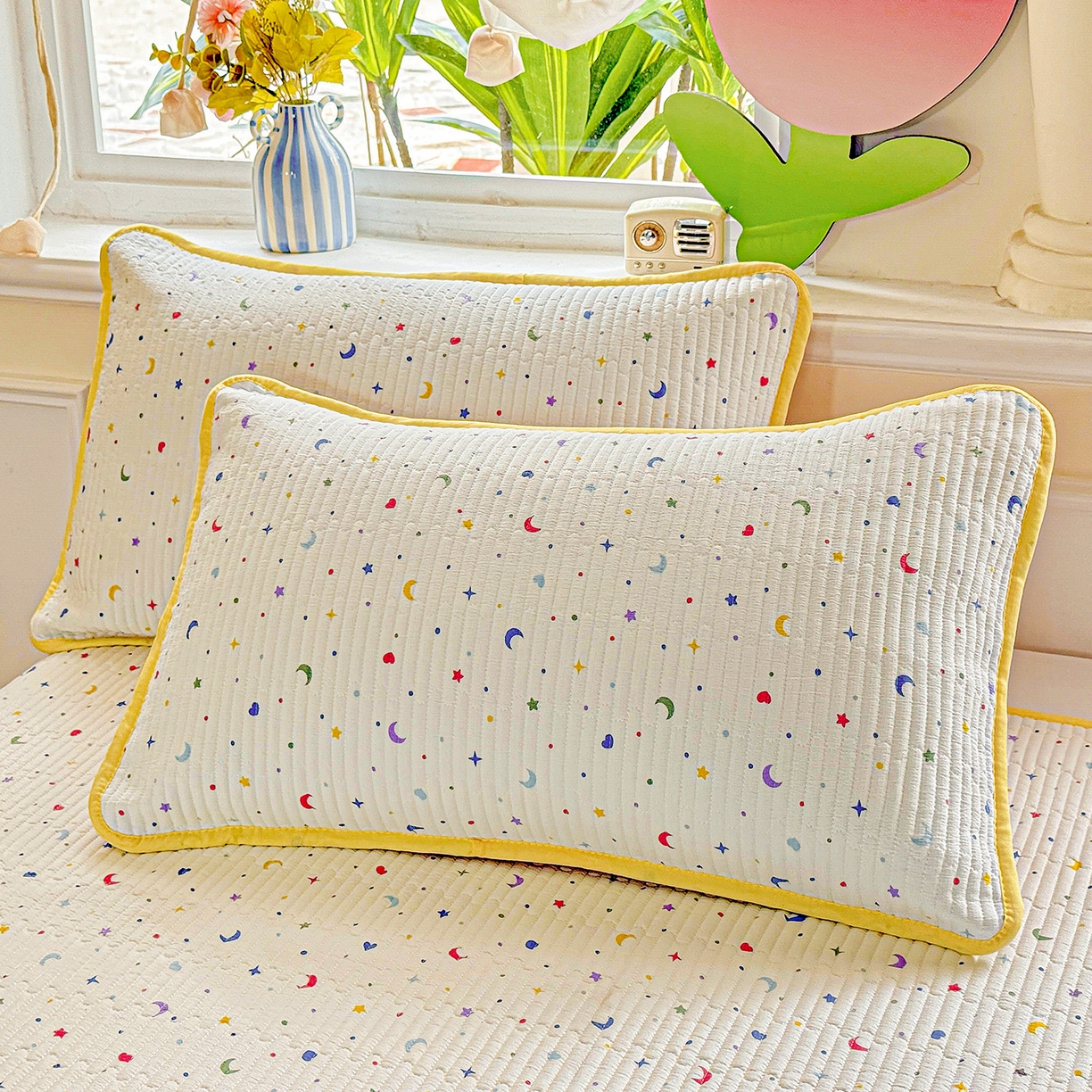 91家纺网 家纺一手货源 找家纺 （总）恒尚居 2025新款双层纱床盖床盖单品单床盖云感夹棉床单床垫软床垫-四季款【系列二】