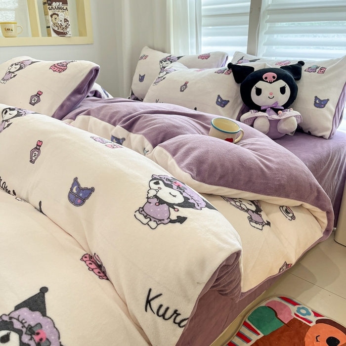 孩子王家纺 2025新款正版授权卡通牛奶绒小版奥特曼-三丽鸥（含防伪码） 布丁库洛米