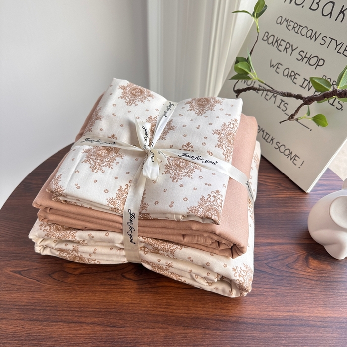 爱思佳 2024新款A类母婴全棉双层纱印花四件套直播热卖系列三 叠拍图 香榭丽舍