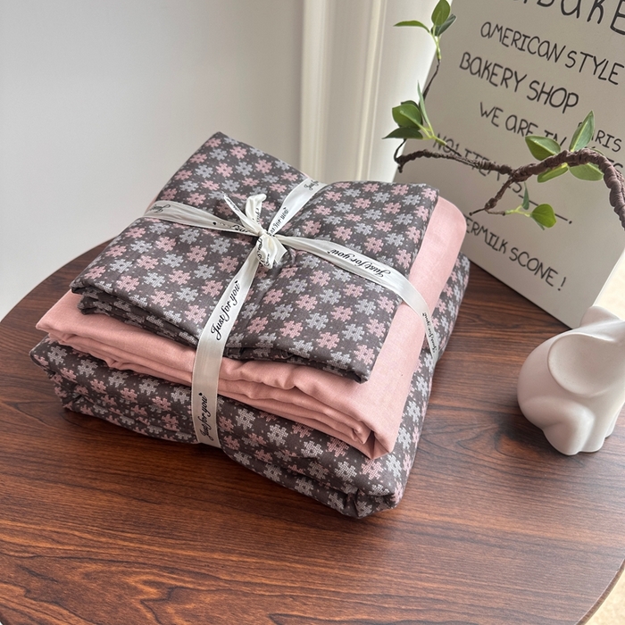 爱思佳 2024新款A类母婴全棉双层纱印花四件套直播热卖系列三 叠拍图 小香风