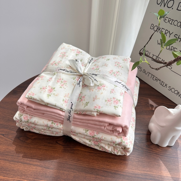 爱思佳 2024新款A类母婴全棉双层纱印花四件套直播热卖系列三 叠拍图 秀妍