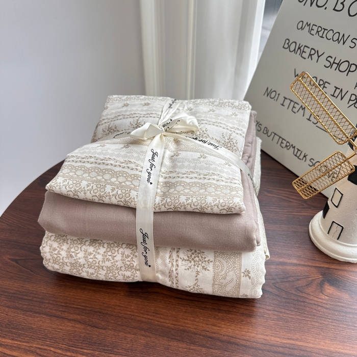 爱思佳 2024新款A类母婴全棉双层纱印花四件套直播热卖系列三 叠拍图 印象