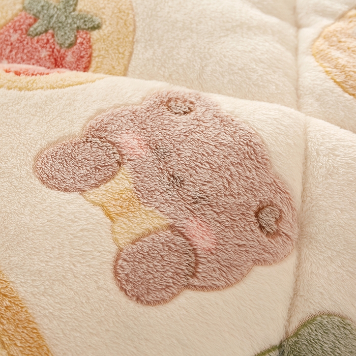 91家纺网 家纺一手货源 找家纺 梦初语 2025新款羊羔绒被子棉被双面绒冬被秋冬季保暖加厚雪花绒被芯直播 姜饼白熊