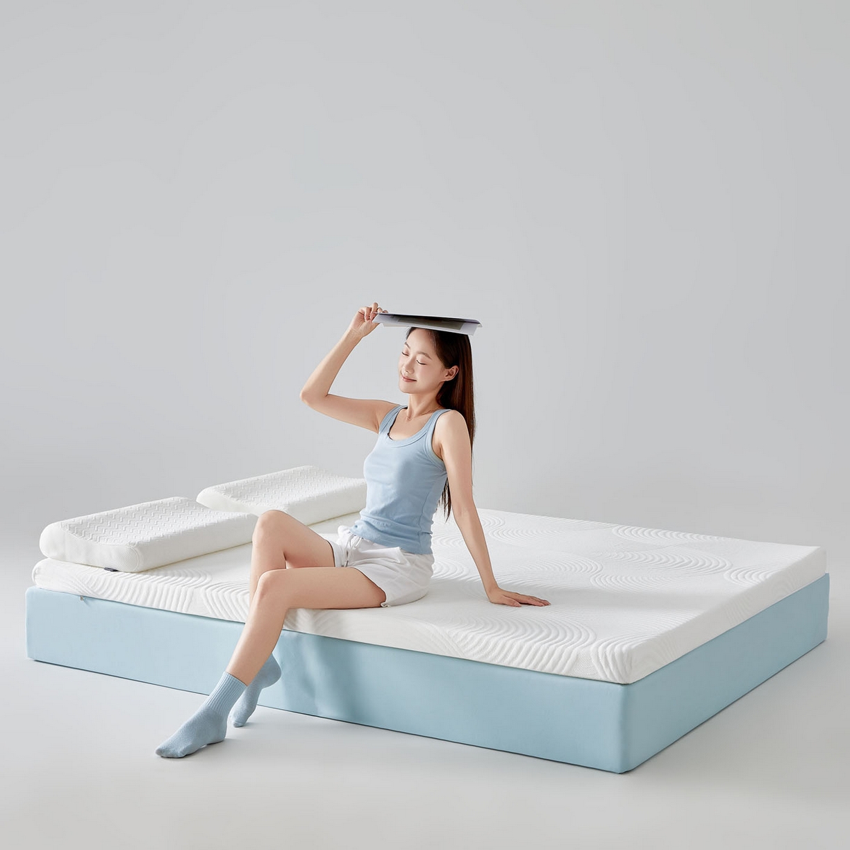 91家纺网 家纺一手货源 找家纺 暖季家纺 2025新款零压深睡眠成人记忆棉针织棉提花床垫 素致