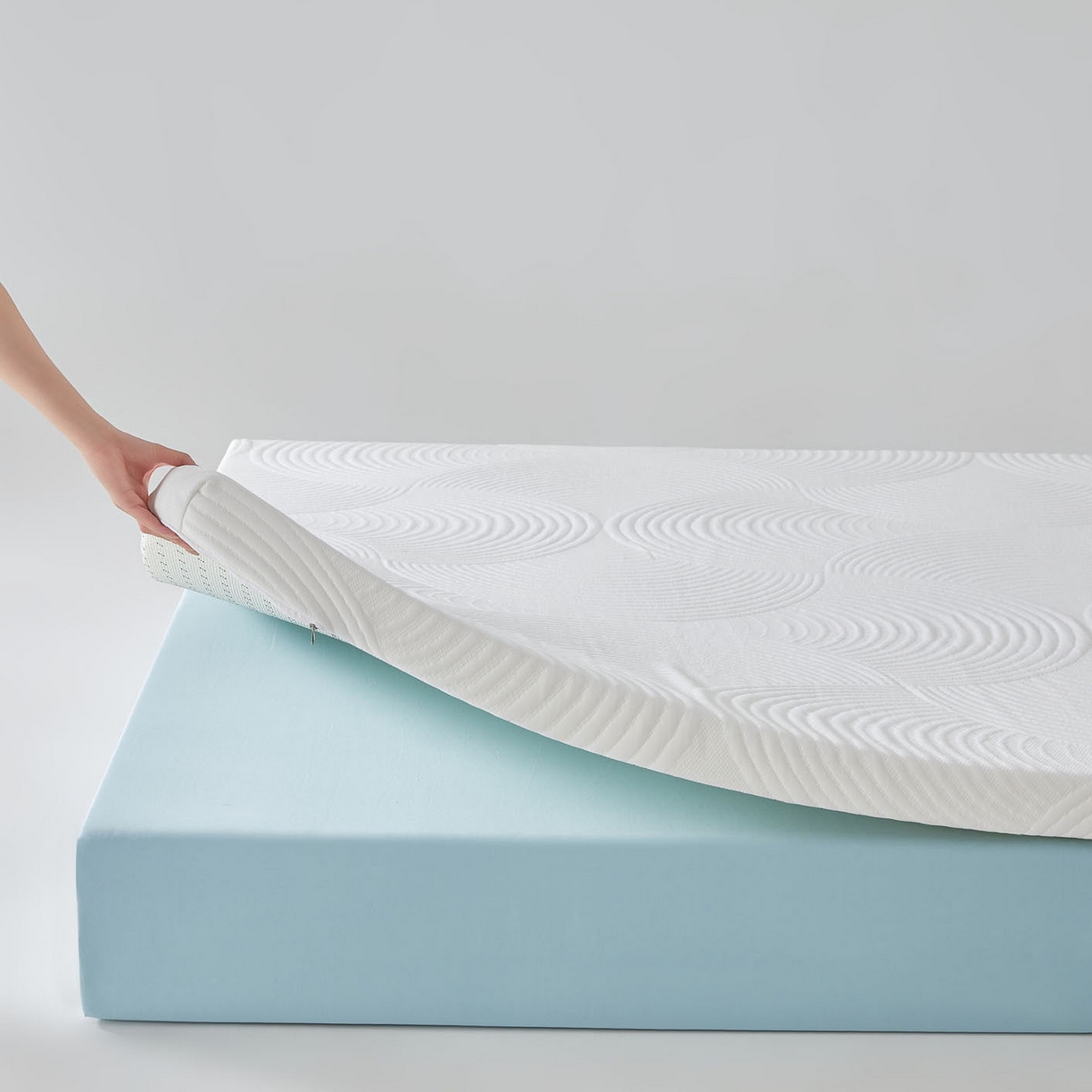 91家纺网 家纺一手货源 找家纺 暖季家纺 2025新款零压深睡眠成人记忆棉针织棉提花床垫 素致