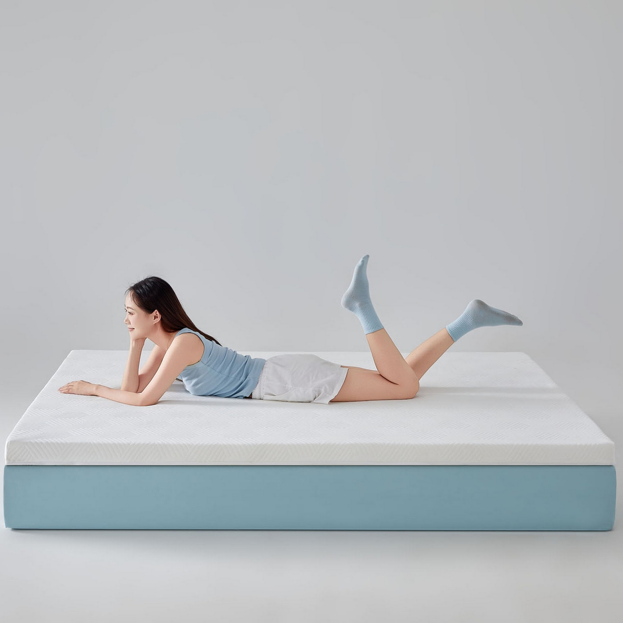 91家纺网 家纺一手货源 找家纺 暖季家纺 2025新款零压深睡眠成人记忆棉针织棉提花床垫 云逸