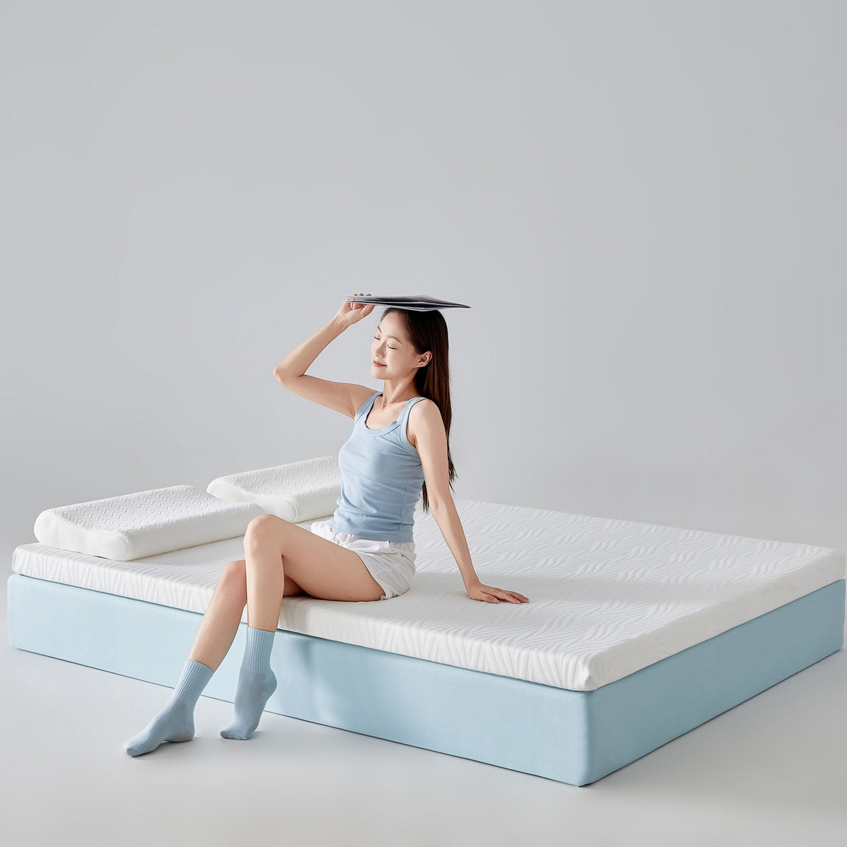 91家纺网 家纺一手货源 找家纺 暖季家纺 2025新款零压深睡眠成人记忆棉针织棉提花床垫 清韵