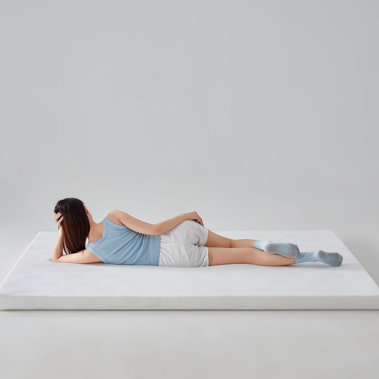 91家纺网 家纺一手货源 找家纺 暖季家纺 2025新款零压深睡眠成人记忆棉针织棉提花床垫 云逸