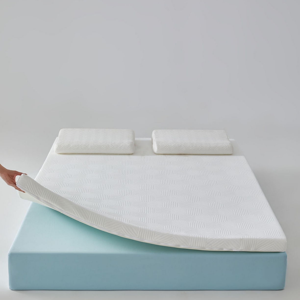 91家纺网 家纺一手货源 找家纺 暖季家纺 2025新款零压深睡眠成人记忆棉针织棉提花床垫 云逸