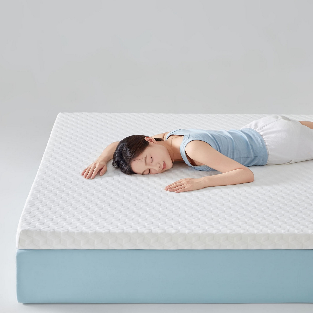 91家纺网 家纺一手货源 找家纺 暖季家纺 2025新款零压深睡眠成人记忆棉针织棉提花床垫 菱悦