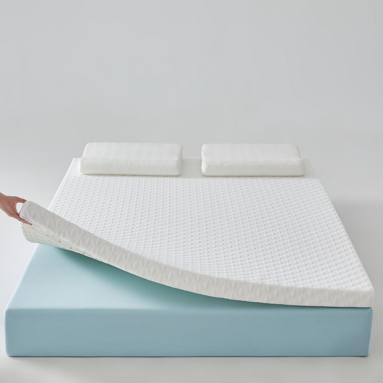 91家纺网 家纺一手货源 找家纺 暖季家纺 2025新款零压深睡眠成人记忆棉针织棉提花床垫 菱悦