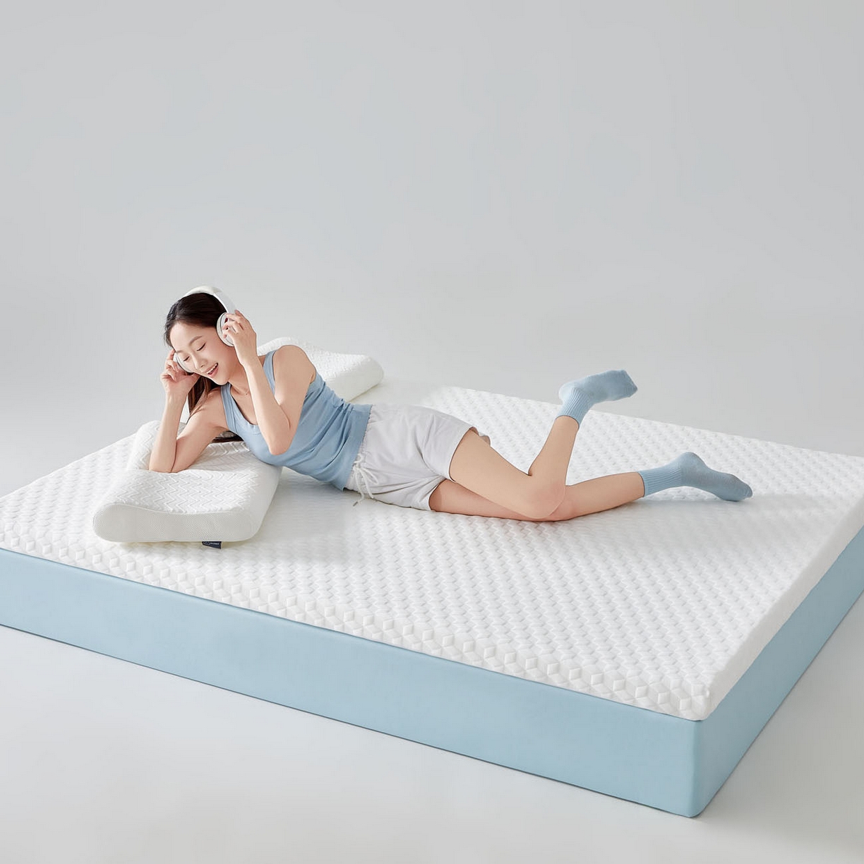 91家纺网 家纺一手货源 找家纺 暖季家纺 2025新款零压深睡眠成人记忆棉针织棉提花床垫 菱悦