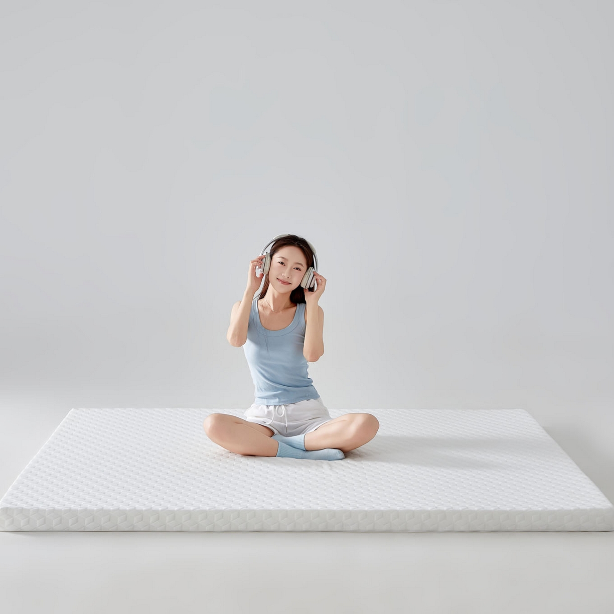 91家纺网 家纺一手货源 找家纺 暖季家纺 2025新款零压深睡眠成人记忆棉针织棉提花床垫 菱悦