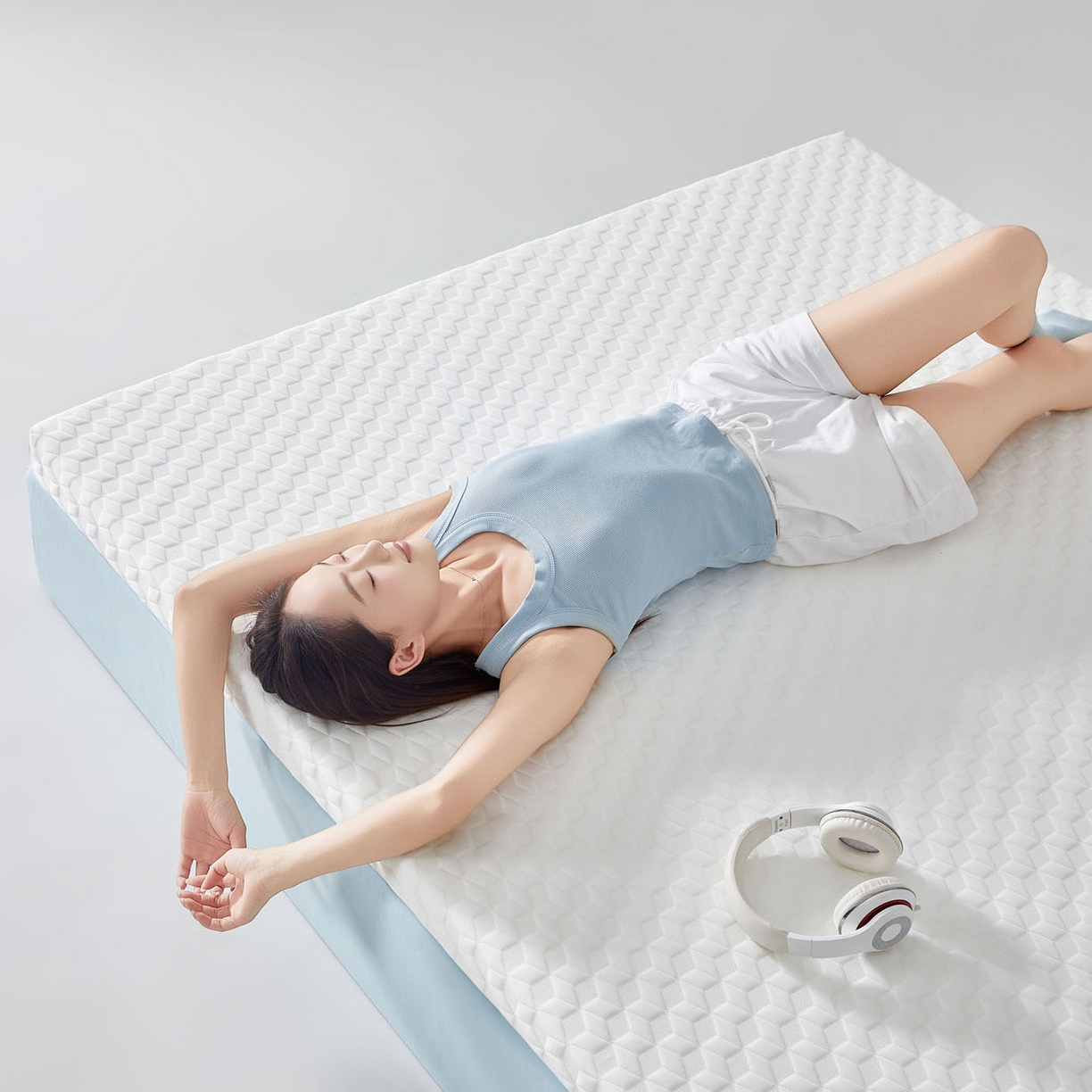 91家纺网 家纺一手货源 找家纺 暖季家纺 2025新款零压深睡眠成人记忆棉针织棉提花床垫 菱悦