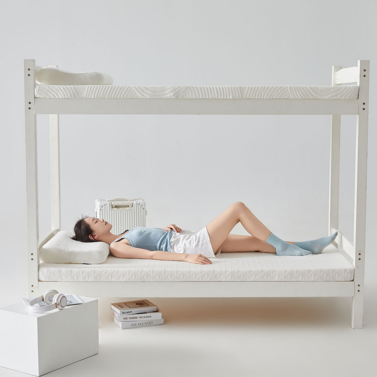 91家纺网 家纺一手货源 找家纺 暖季家纺 2025新款零压深睡眠学生记忆棉针织棉提花床垫 凌悦