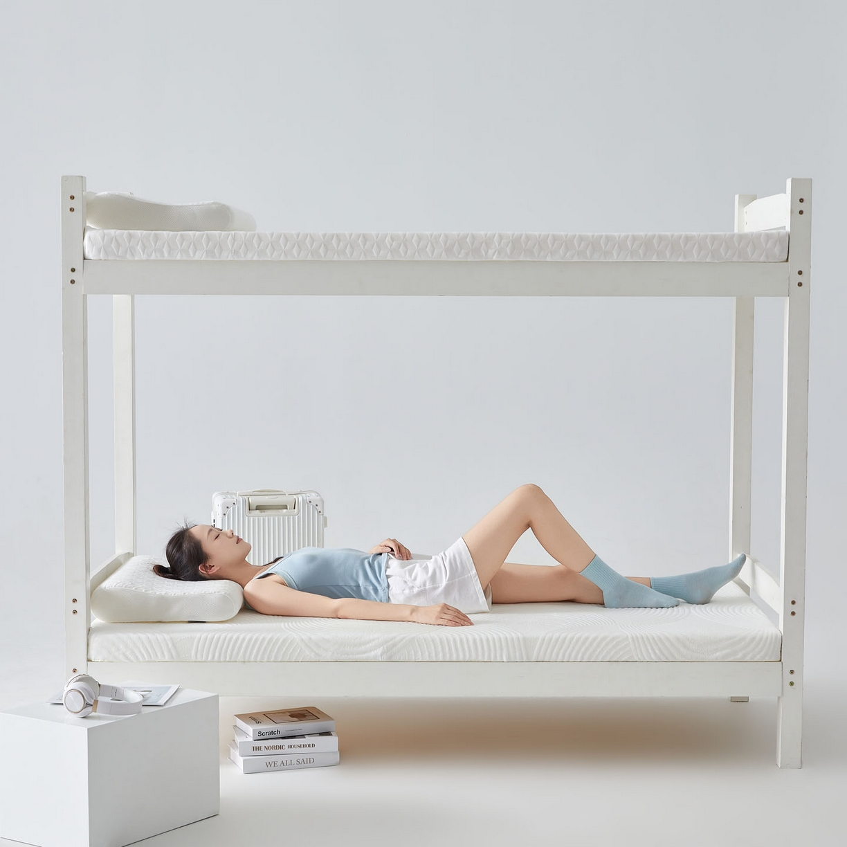 91家纺网 家纺一手货源 找家纺 暖季家纺 2025新款零压深睡眠学生记忆棉针织棉提花床垫 清韵