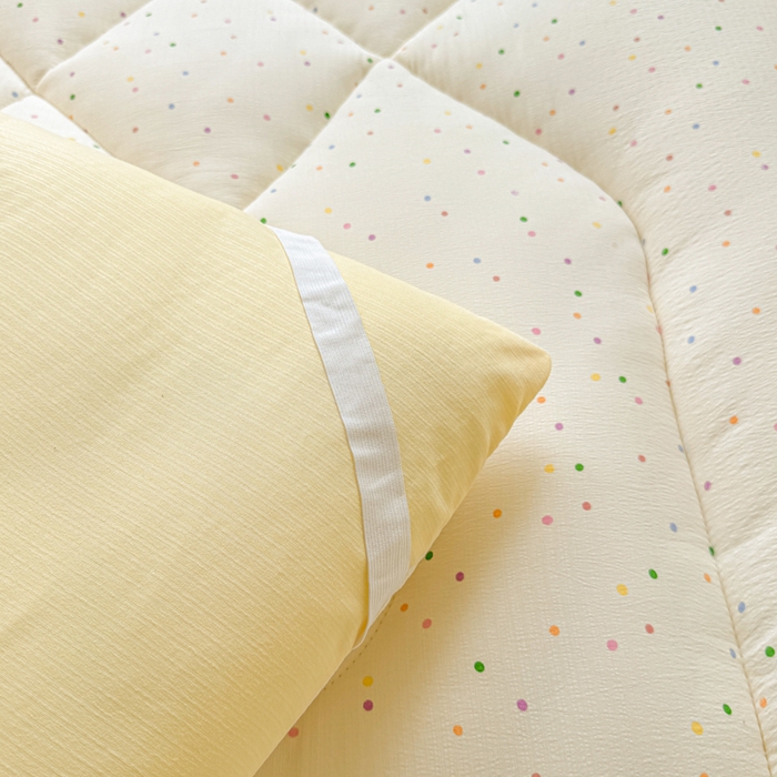 91家纺网 家纺一手货源 找家纺 贝扬思家纺 2025新款云感双层纱软床垫床褥 彩糖