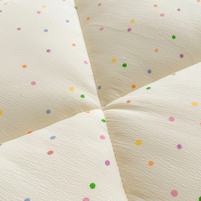 91家纺网 家纺一手货源 找家纺 贝扬思家纺 2025新款云感双层纱软床垫床褥 彩糖