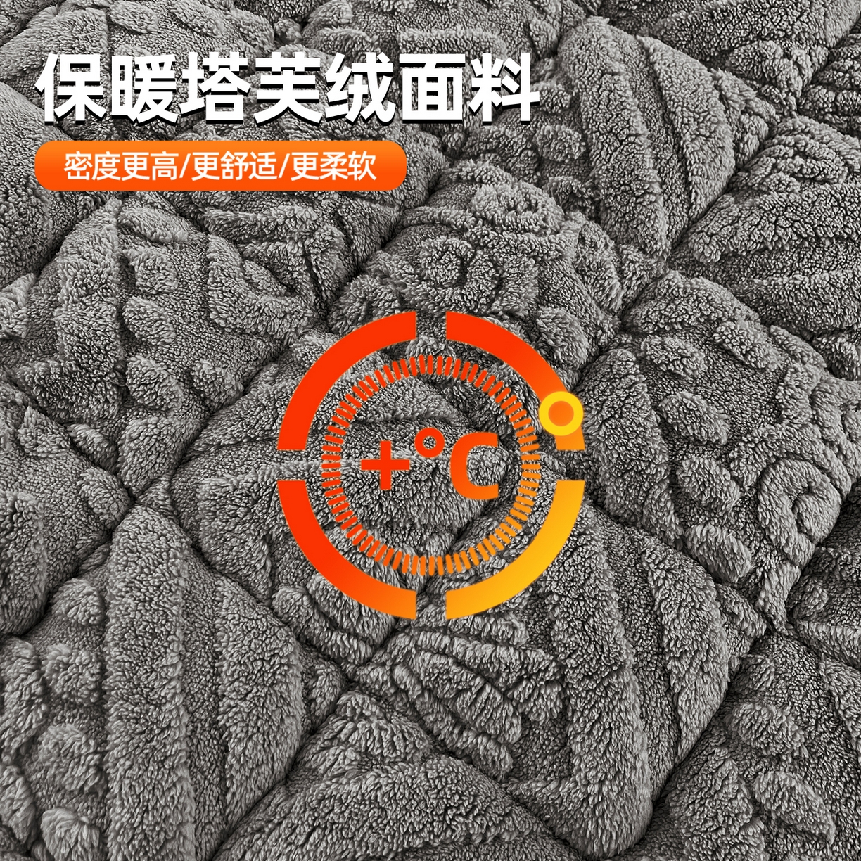 91家纺网 家纺一手货源 找家纺 雯豆家纺 2025新款加厚塔芙绒床垫床褥床护垫学生宿舍床大学生单人褥子 塔芙绒床褥-英伦深空灰