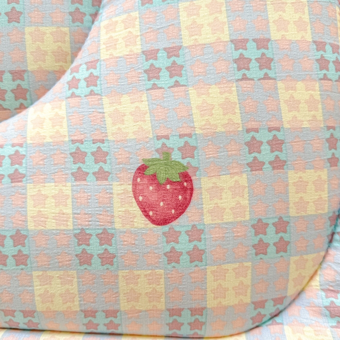 91家纺网 家纺一手货源 找家纺 贝扬思家纺 2025新款云感双层纱软床垫床褥 草莓格格