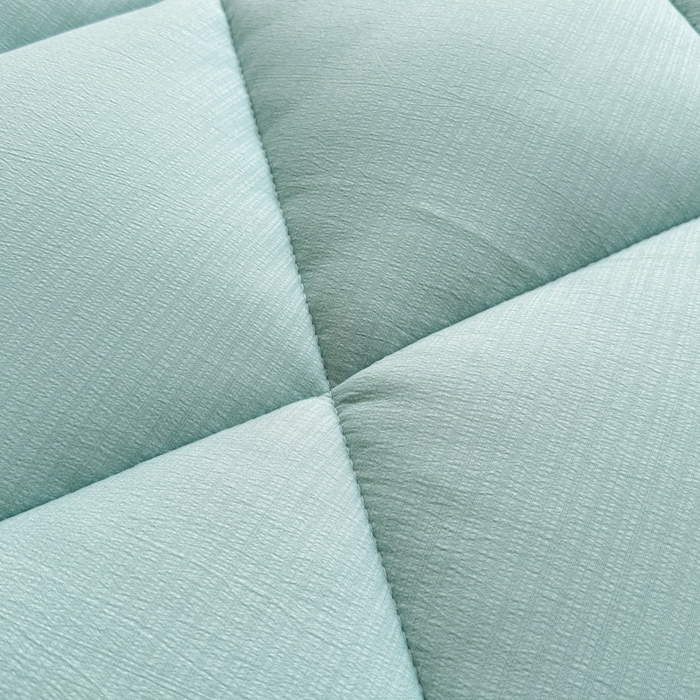 91家纺网 家纺一手货源 找家纺 贝扬思家纺 2025新款云感双层纱软床垫床褥 青蓝