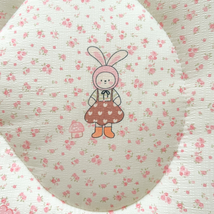 91家纺网 家纺一手货源 找家纺 贝扬思家纺 2025新款云感双层纱软床垫床褥 软萌小兔