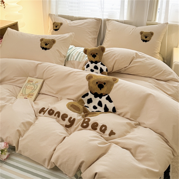 （总）寐居家纺 2025新款全棉纯棉13372毛巾绣四件套