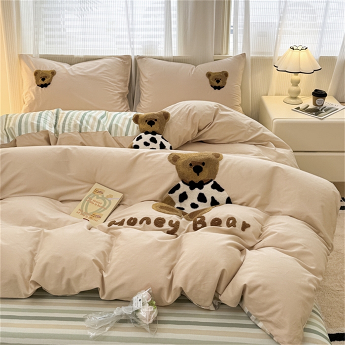 91家纺网 家纺一手货源 找家纺 （总）寐居家纺 2025新款全棉纯棉13372毛巾绣四件套