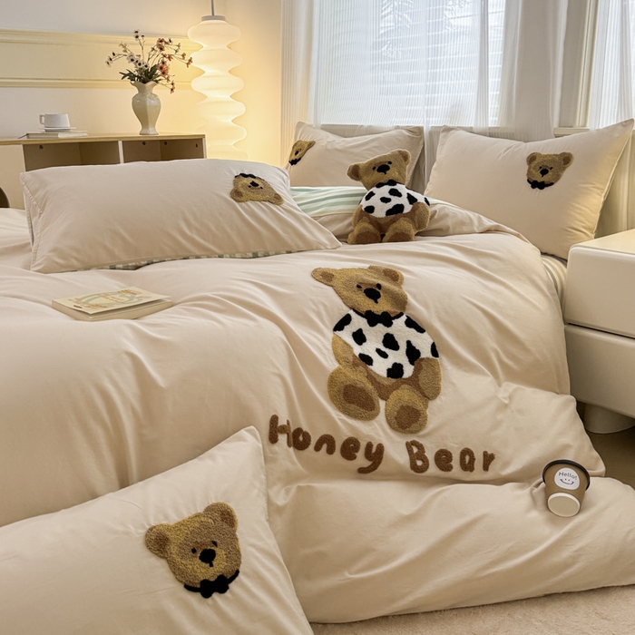 91家纺网 家纺一手货源 找家纺 （总）寐居家纺 2025新款全棉纯棉13372毛巾绣四件套