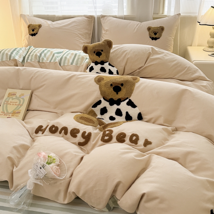 91家纺网 家纺一手货源 找家纺 （总）寐居家纺 2025新款全棉纯棉13372毛巾绣四件套