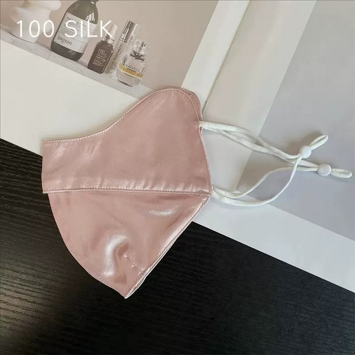 91家纺网 家纺一手货源 找家纺 蚕云阁蚕丝家居 2025新款夏季真丝立体口罩女防晒透气护眼角面罩桑蚕丝遮阳防紫外线 莲花粉 