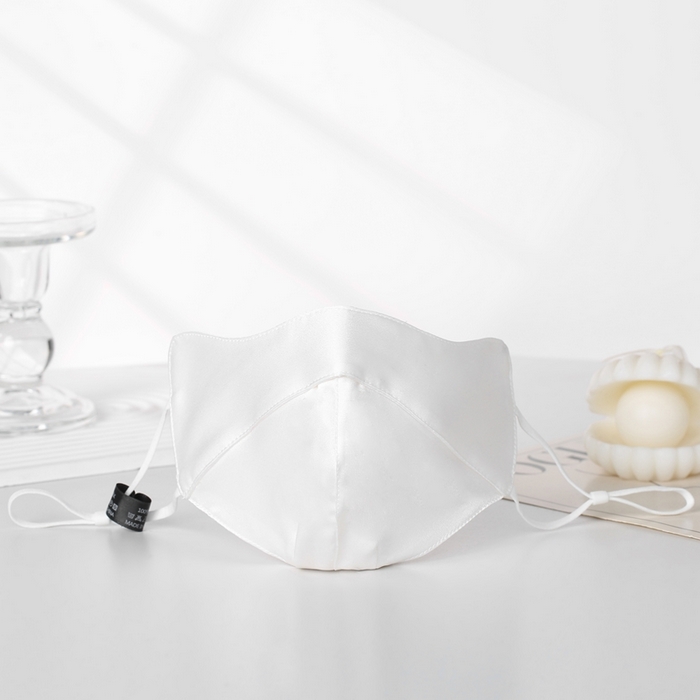 蚕云阁蚕丝家居 2025新款夏季真丝立体口罩女防晒透气护眼角面罩桑蚕丝遮阳防紫外线 白色 