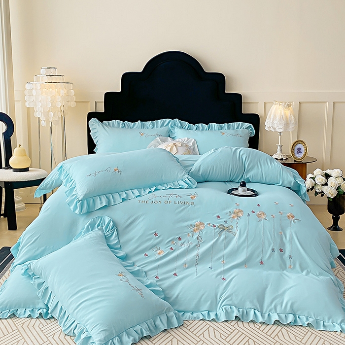 91家纺网 家纺一手货源 找家纺 （总）帝菲妮 2025新款国潮风暖氧优肤棉刺绣四件套-花开富贵