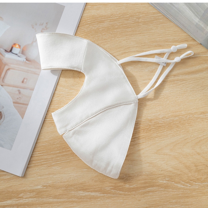 91家纺网 家纺一手货源 找家纺 蚕云阁蚕丝家居 2025新款100%桑蚕丝全脸真丝防晒面罩 白色 