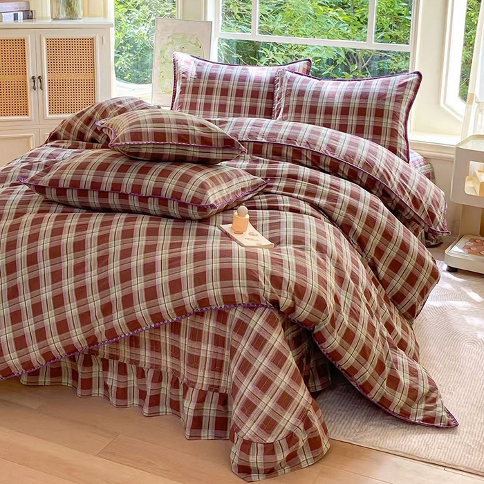 91家纺网 家纺一手货源 找家纺 梦可莱家居 2025新款木棉床盖四件套 格调