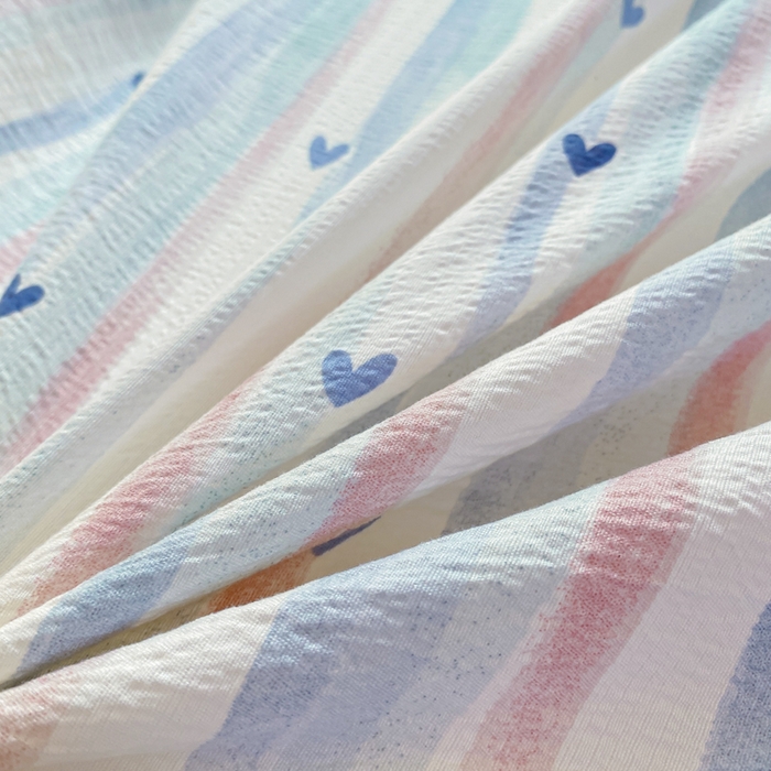 91家纺网 家纺一手货源 找家纺 梦可莱家居 2025新款木棉床盖四件套 爱心兰