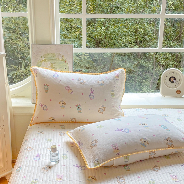 91家纺网 家纺一手货源 找家纺 梦可莱家居 2025新款木棉床盖四件套 动漫卡通