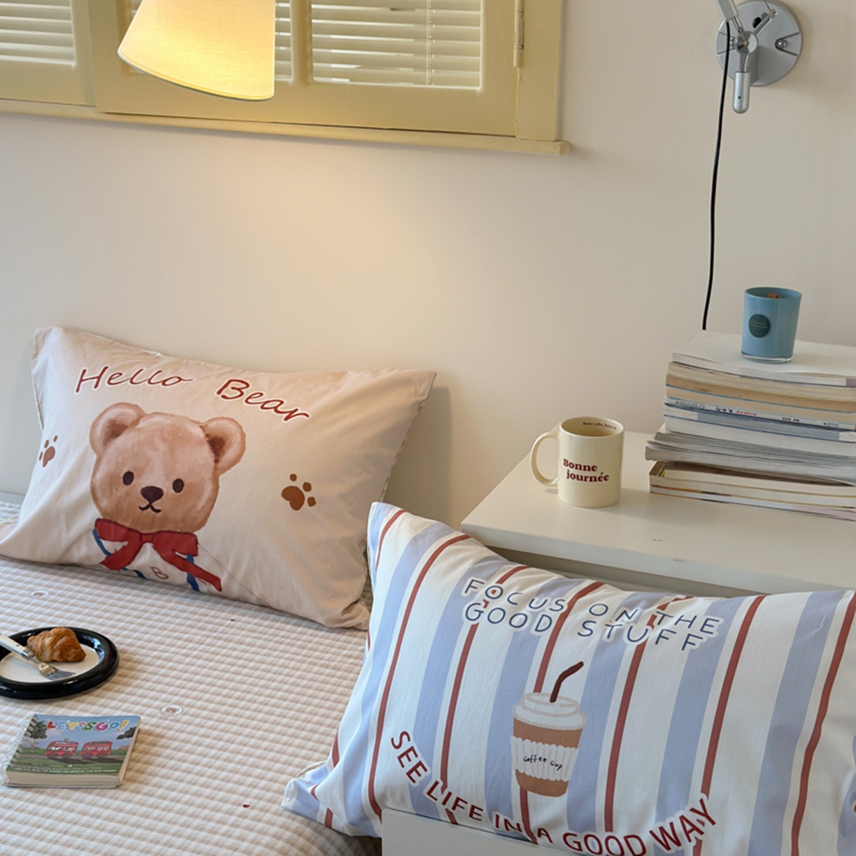 寐居家纺 2025新款全棉数码大阪枕套 邦尼熊