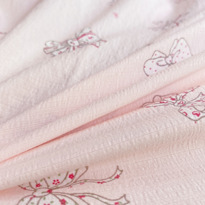 91家纺网 家纺一手货源 找家纺 梦可莱家居 2025新款木棉床盖四件套 蝴蝶结